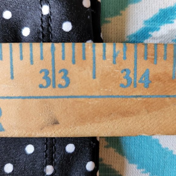 PERSEPTION CONCEPT Black white POLKA DOT dress Small stretch knit flare - Picture 8 of 8